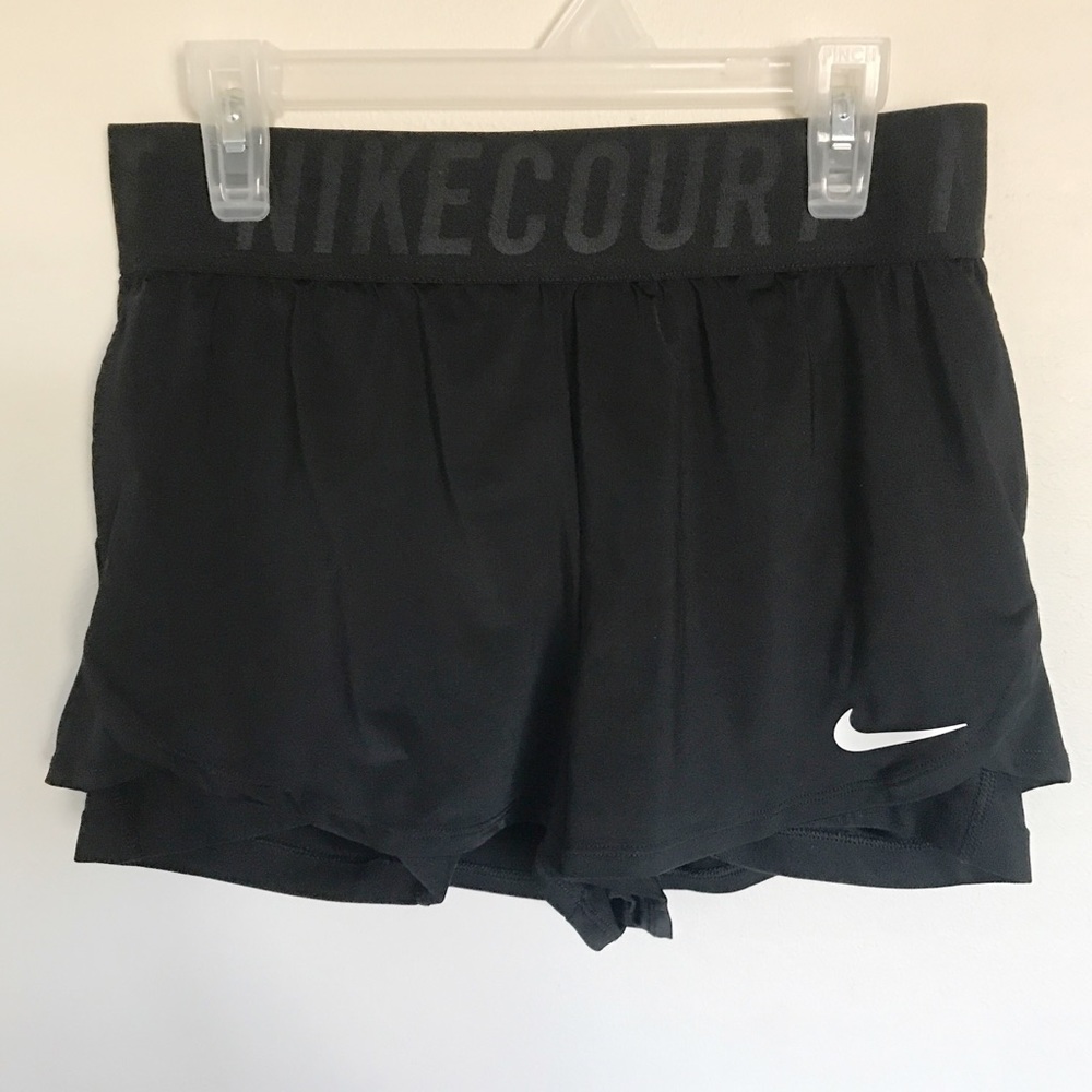 Nike Black Dri-Fit Court Dry Ace Tennis Shorts XS - Picture 2 of 15